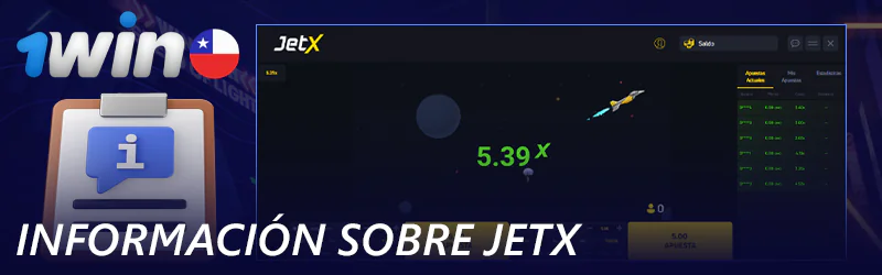 Información sobre el Lucky JetX en la página web de 1win